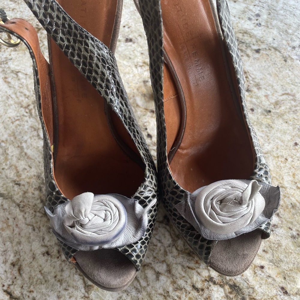 Latitude femme italian suede grey high heels